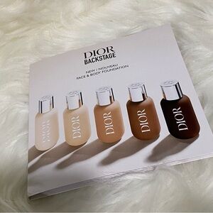 Dior Backstage Face Body Foundation 9 Shade Sample Bubble Card